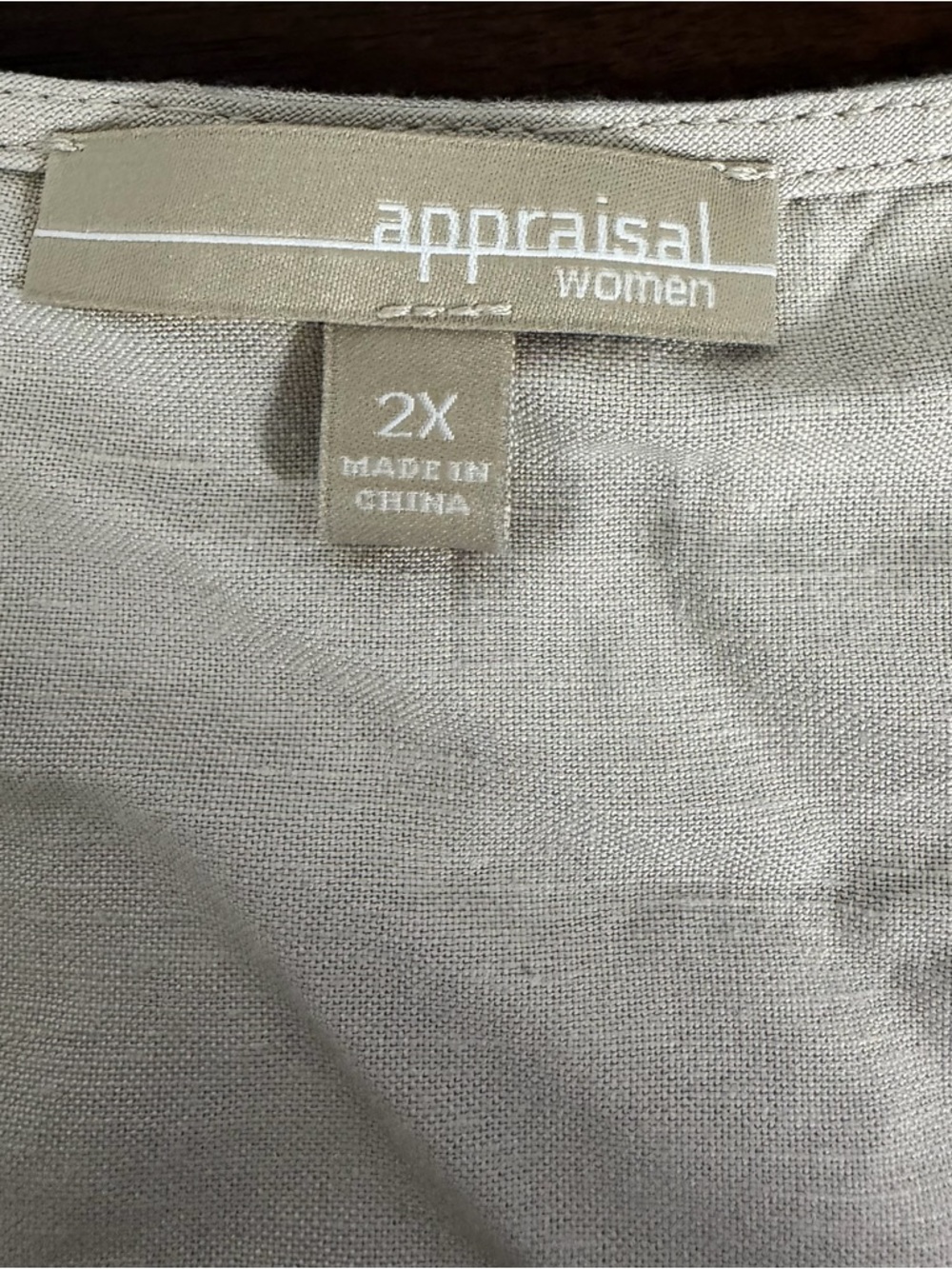 Appraisal Women Linen Blend Wrap Top – Size 2X - Picture 3 of 4